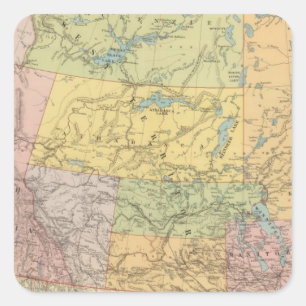 British Columbia, North West Territory Quadratischer Aufkleber