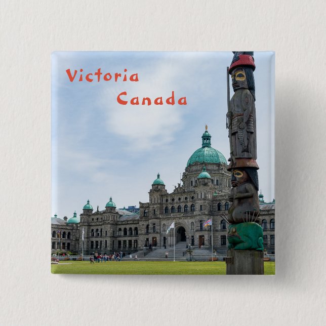British Columbia Parliament - Victoria, Kanada Button (Vorderseite)