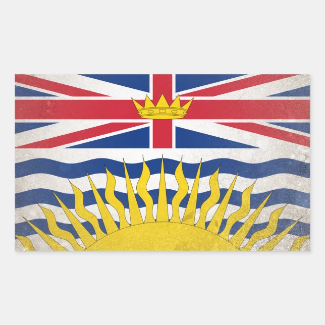 British Columbia Rechteckiger Aufkleber (Vorderseite)