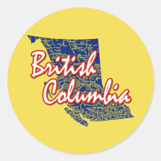 British Columbia Runder Aufkleber (Vorderseite)