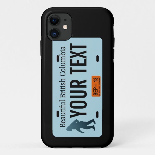British Columbia Sasquatch License Plate Case-Mate iPhone Hülle (Rückseite)