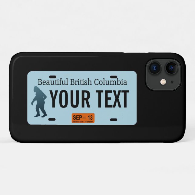 British Columbia Sasquatch License Plate Case-Mate iPhone Hülle (Rückseite (Horizontal))