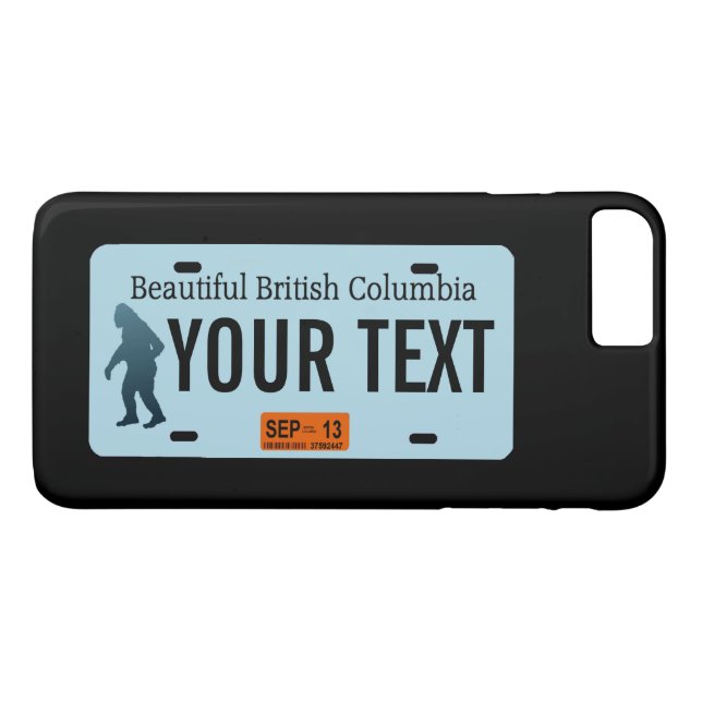 British Columbia Sasquatch License Plate Case-Mate iPhone Hülle (Rückseite (Horizontal))