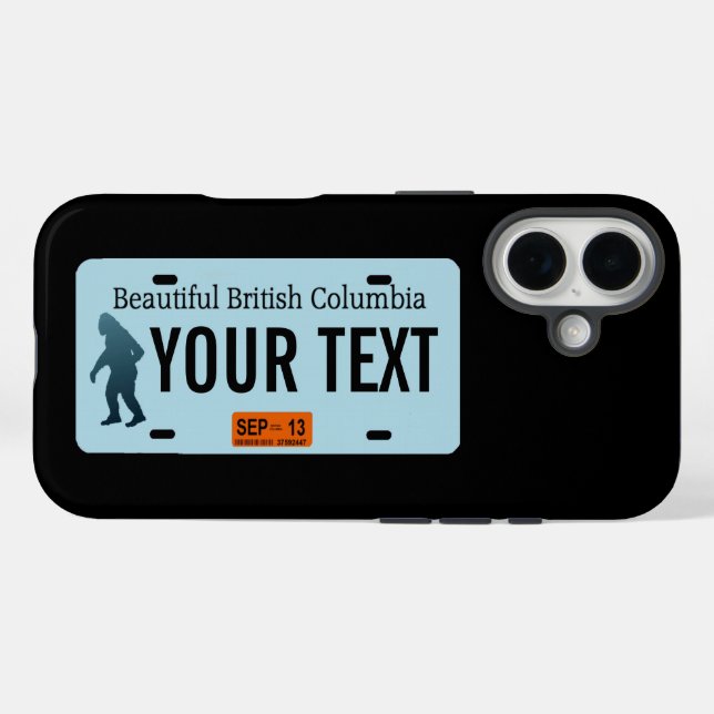 British Columbia Sasquatch License Plate Case-Mate iPhone Hülle (Rückseite (Horizontal))