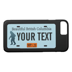 British Columbia Sasquatch License Plate iPhone 8/7 Hülle