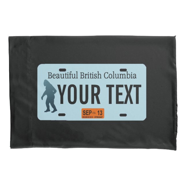 British Columbia Sasquatch License Plate Kissenbezug (Vorderseite)