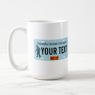 British Columbia Sasquatch Nummernschild Kaffeetasse