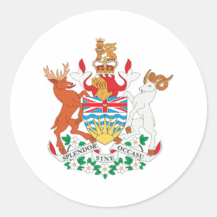 British Columbia-Wappen Runder Aufkleber