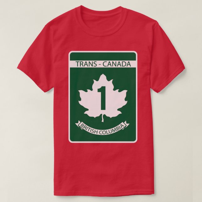 British Columbia-Zeichen für Trans Canada T-Shirt (Design vorne)