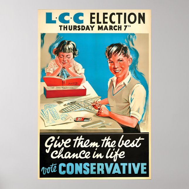 British Conservative Party Election Poster Give (Vorne)