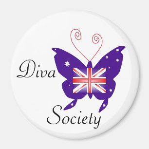 British Diva Butterfly Society Magnet