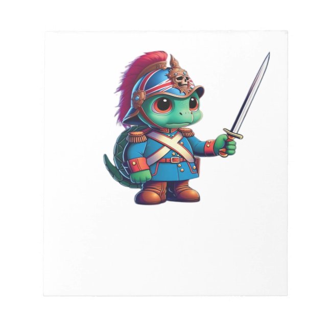 British Dragoon Defender Halloween's Regal Reptile Notizblock (Vorderseite)