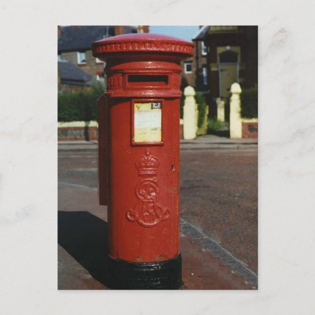 British Edward VII Pillar Box Postkarte (Vorderseite)