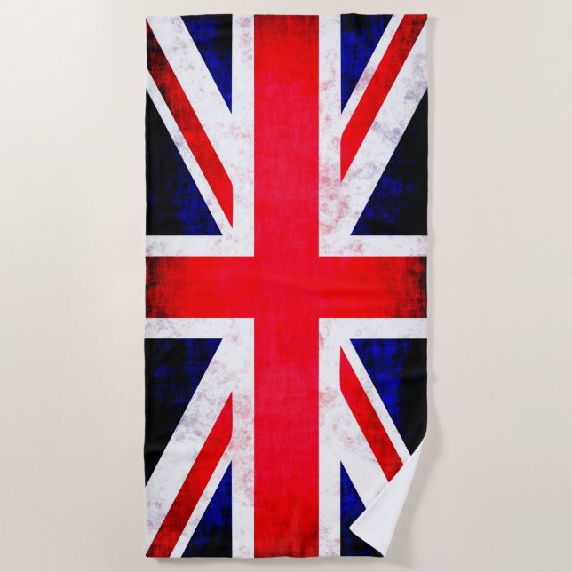 British England Flag Beach Handtuch (Vorderseite)