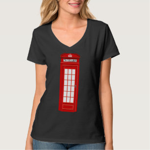 British England London Red Telefone Box Telefon Bo T-Shirt