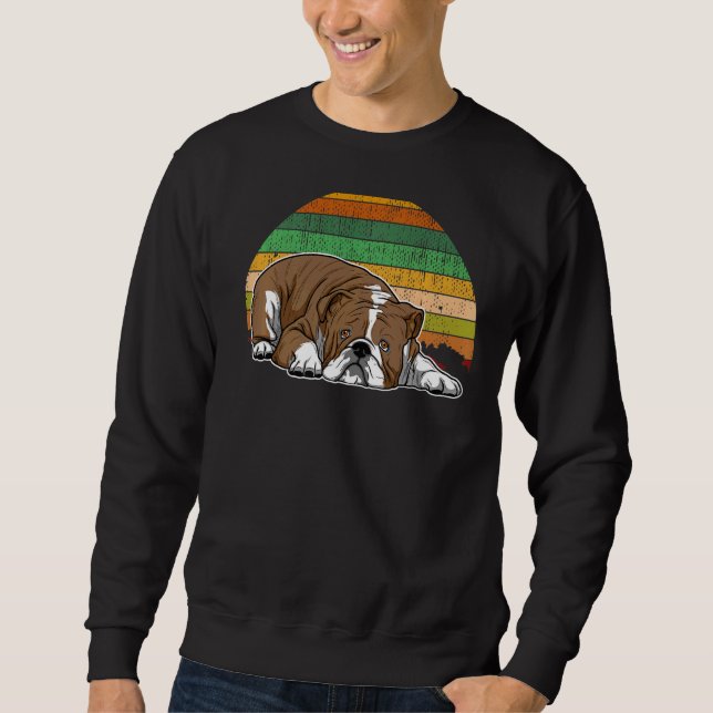 British English Bulldog Hunde Breed 110 Sweatshirt (Vorderseite)