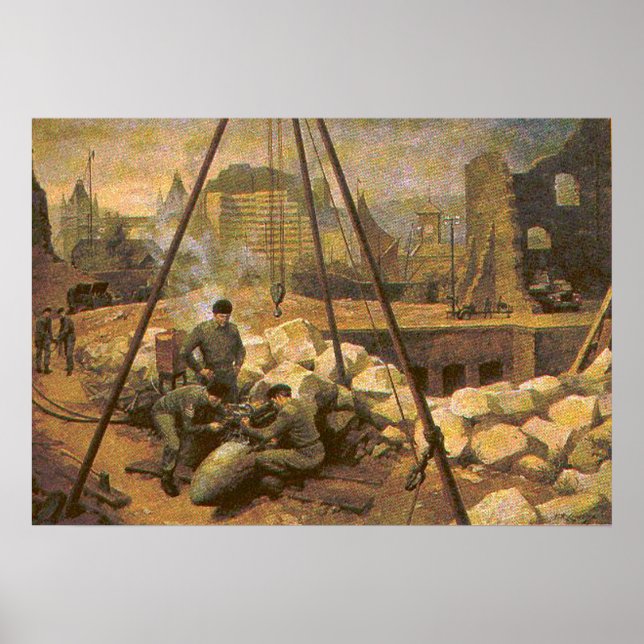 British EOD Digging for Bomb Poster (Vorne)