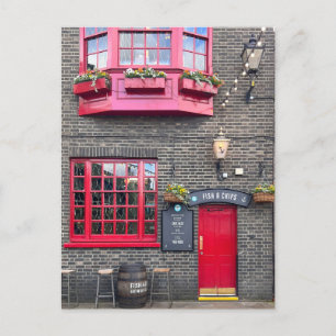 British Fish and Chips, London UK Postcard Postkarte