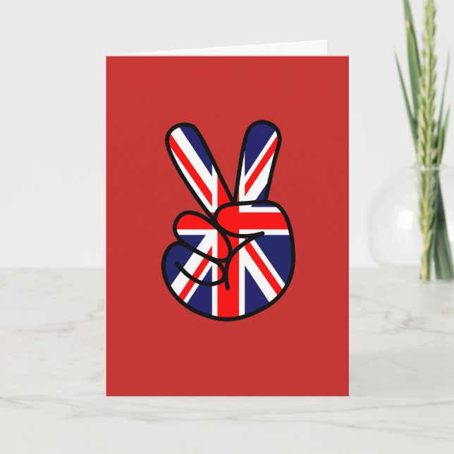 British Flag Across the Pond Greeting Card Karte (Vorderseite)