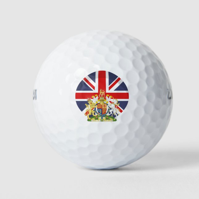 BRITISH Flag and Wappen Golf Golfball (Vorderseite)