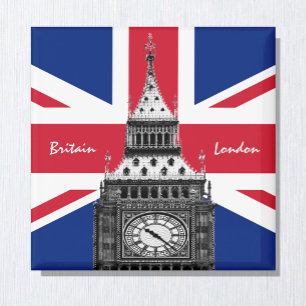 British Flag & Big Ben - London, Großbritannien /S Magnet