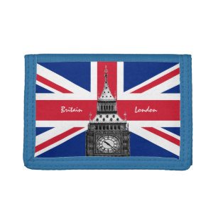 British Flag & Big Ben - London, Großbritannien /S Tri-fold Geldbeutel