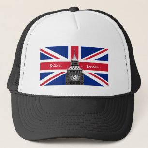 British Flag & Big Ben - London, Vereinigtes Köni Truckerkappe