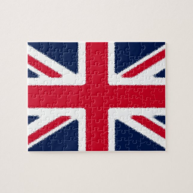 British Flag Pop Art European Travel Puzzle (Horizontal)