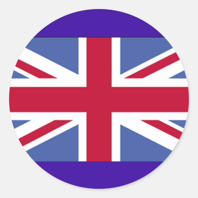 BRITISH FLAG RUNDER AUFKLEBER (Vorderseite)