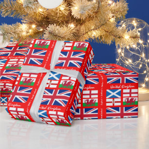British Flag, Union Jack & United/sports  Geschenkpapier