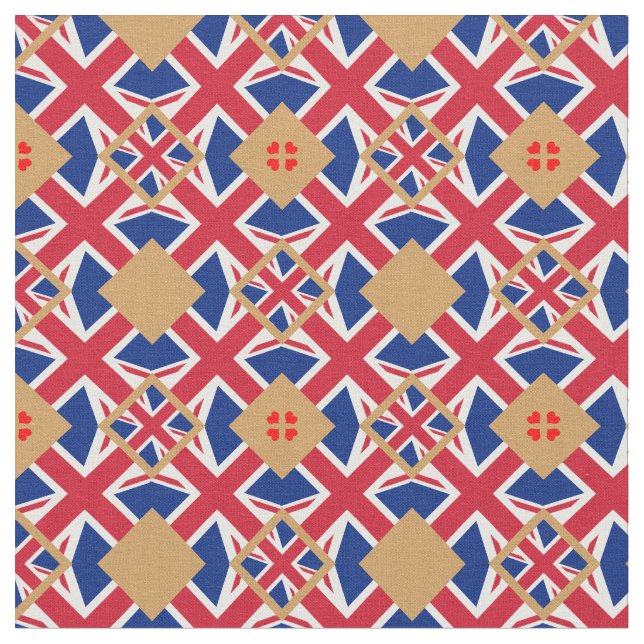 British Flag & United Fabric mode /UK Stoff (Nahaufnahme)