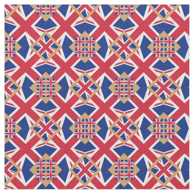 British Flag & United Fabric mode /UK Stoff (Nahaufnahme)