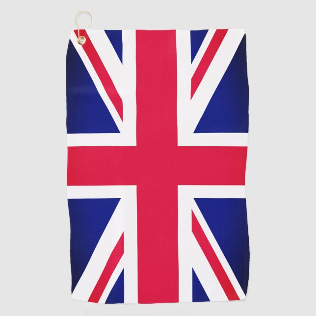 British Flag & United Kingdom Golfurlaub /sports Golfhandtuch (Vorderseite)