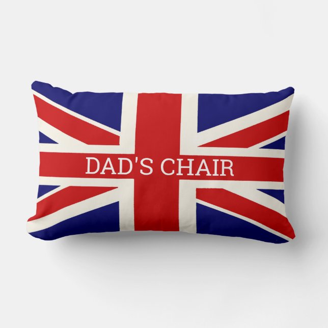 BRITISH Flag VATER-Vorsitzender Lumbar Kissen (Vorderseite)