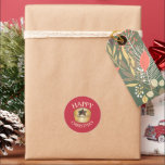 British Food Fruit Mince Pie Happy Christmas Runder Aufkleber<br><div class="desc">Das Design präsentiert eine originelle, nahrungsmittelbezogene Markerabbilderung eines britischen Weihnachtsminzkuchens mit einem Sternenausschnitt und HAPPY CHRISTMAS in einem lustigen Schriftart. Der traditionelle Minzkuchen, der im Vereinigten Königreich und Irland während der Festzeit als Grundnahrungsmittel gilt, ist ein süßer Kuchen, der aus Gewürzen, getrockneten Früchten und Soße besteht und in einem Shortcrust-Gebäck...</div>