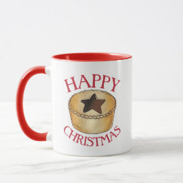 British Food Fruit Mince Pie Happy Christmas Tasse
