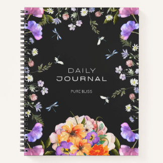 British Garden Serenity Pink Gray Journal Notizbuch