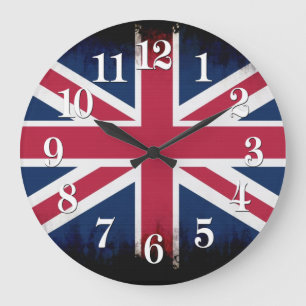 British Gewerkschaft Flag Union Jack Patriotic Des Große Wanduhr
