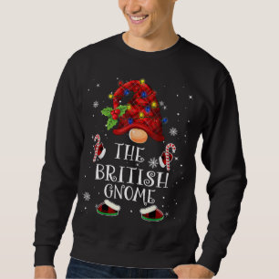 British Gnome Buffalo Karierter Weihnachtsbaum Lig Sweatshirt