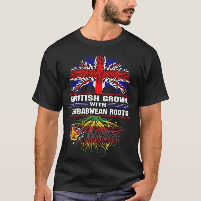 British Groots mit simbabwischen Wurzeln T-Shirt (Vorderseite)