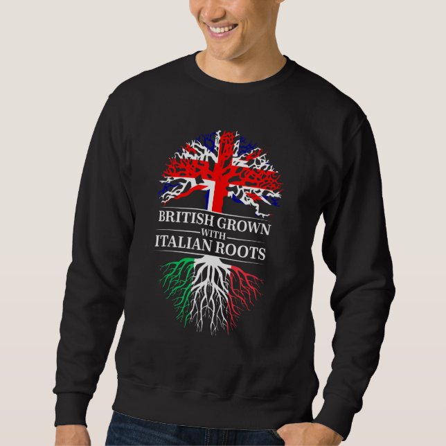 British Groots with Iran Roots Vereinigtes Königre Sweatshirt (Vorderseite)