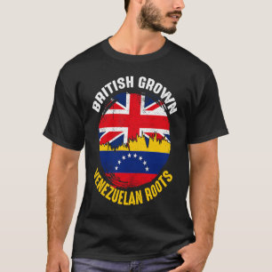 British Grown Venezuelan Roots Vintag Flags für M T-Shirt