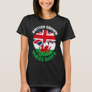 British Grown Wales Roots Vintag Flags of Men Wo T-Shirt
