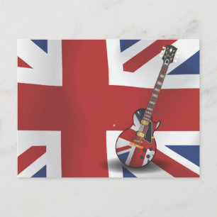 British Invasion Guitar Postkarte