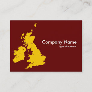 British Isles - Amber and Dark Maroon (660000) Visitenkarte