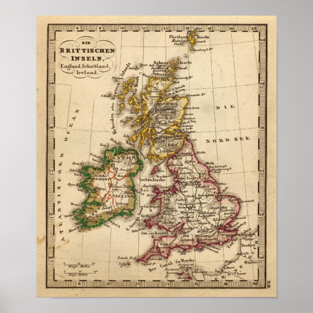 British Isles Map Poster (Vorne)
