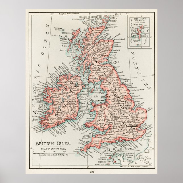 British Isles Map Poster (Vorne)