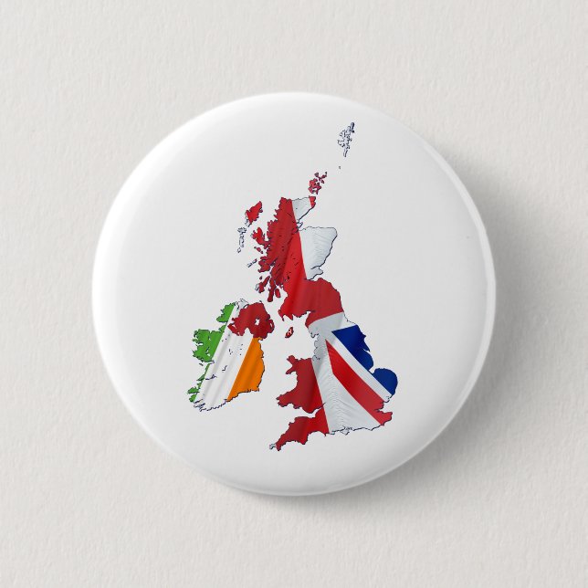 BRITISH ISLES MAP UND FLACHEN BUTTON (Vorderseite)