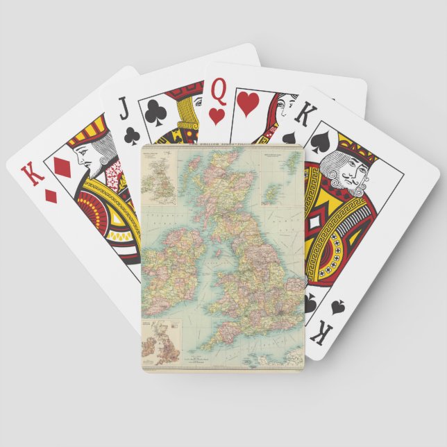 British Isles - politisch. Spielkarten (Rückseite)