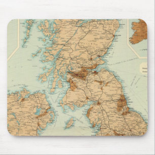 British Isles Railways & Industrial Map Mousepad